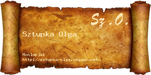 Sztupka Olga névjegykártya